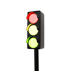 traffic lights isolated on white