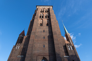 Fototapeta na wymiar Gothic St Mary Church In Gdansk