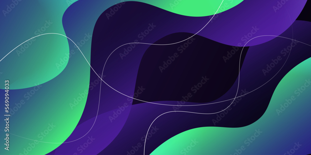 Aufkleber abstract colorful minimal liquid round curving geometric pattern background - template, fluid modern