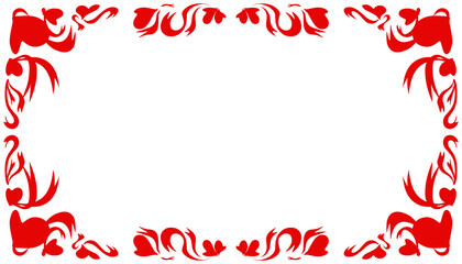Abstract background with a red frame