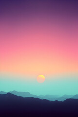 Obraz premium Soft gradient sky and horizon line