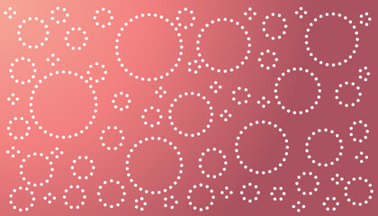 Pink gradient abstract background with lots of white circles. Perfect for banners, posters, website backgrounds.