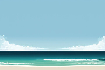 Empty beach seascape wallpaper