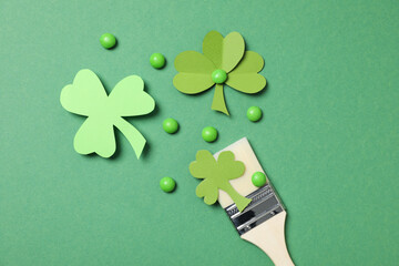 Concept of St. Patrick's Day, top view