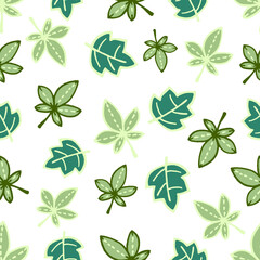 Colorful Leaves Seamless Pattern background wallpapers