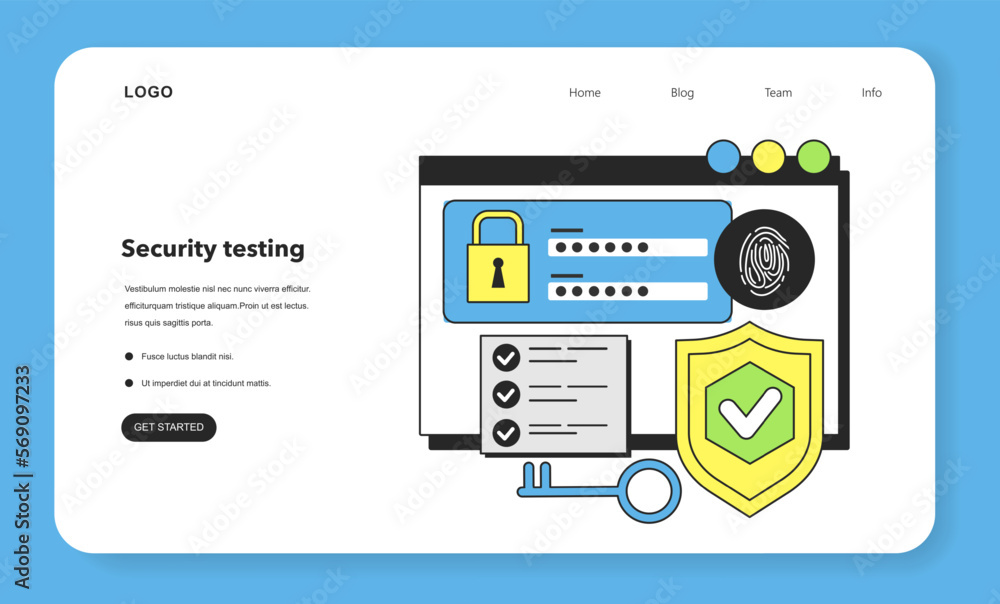 Poster security testing technique web banner or landing page. software testing