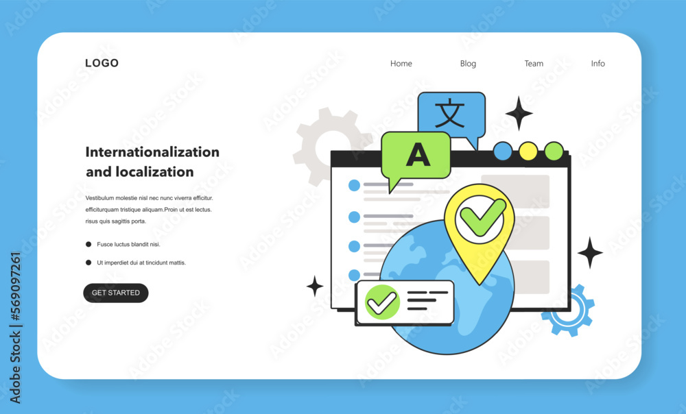 Poster internationalization and localization testing technique web banner