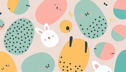 Rollo Easter Background - Flat Illustration - Pastel Colours © Arty Cardy