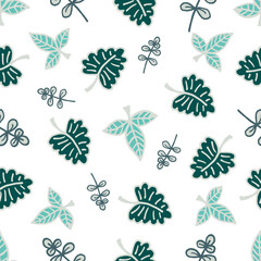 Colorful Leaves Seamless Pattern background wallpapers