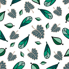 Colorful Leaves Seamless Pattern background wallpapers