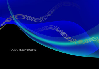 Abstract smooth stylish colorful wave design background