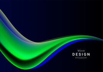 Abstract smooth stylish colorful wave design background