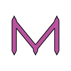 loggo M vector design illustration