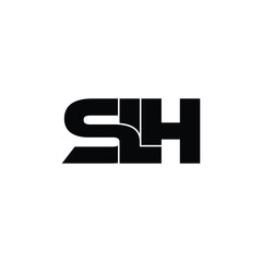 SLH letter monogram logo design vector