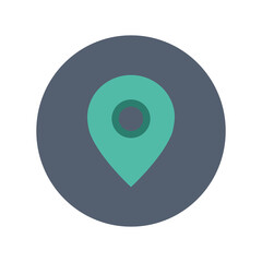 Location mark icon, Flat vector illustration for web and mobile interface, EPS 10