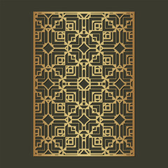 Luxury seamless die cut decorative pattern template