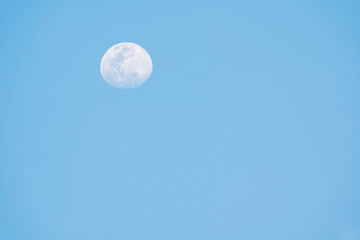 Waxing Gibbous Moon during daylight