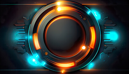 abstract background with glowing lights circles