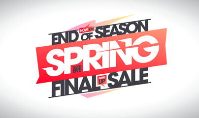 End of season, spring final sale poster or web banner template