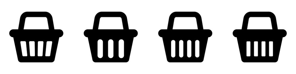 Shopping basket icon - vector illustration. Shop cart, bag, online purchase, retail vector illustration design on white background.