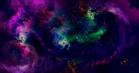 Fototapeta na wymiar Nebula space background with stars