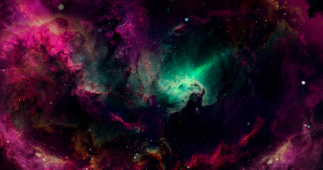 Fototapeta na wymiar Nebula space galaxy background with stars
