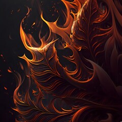 Fire illustration. Flames texture.