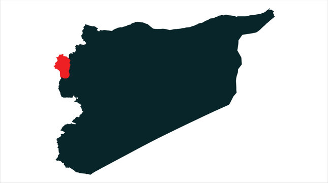 Lattakia Syria vector map illustration on white background , Syria Vector Map illustration 