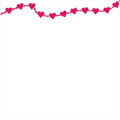 Hearts Hanging Vector