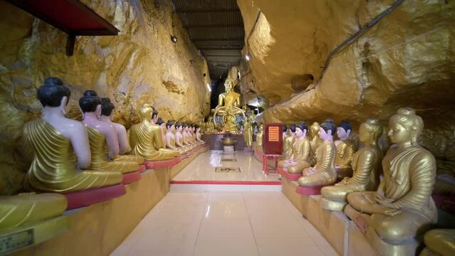 Buddha statue at the cave temple
