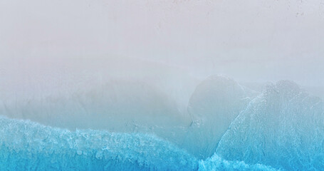 The tropical Summer with wave water as white sand beach background