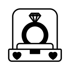 Diamond ring Vector Icon

