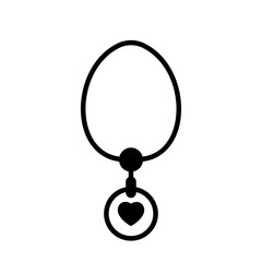 Heart necklace Vector Icon
