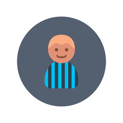 Male icon, Flat vector illustration for web and mobile interface, EPS 10