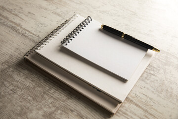 Notepad and pen