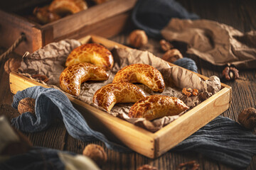 Bratislava rolls with walnut fillings