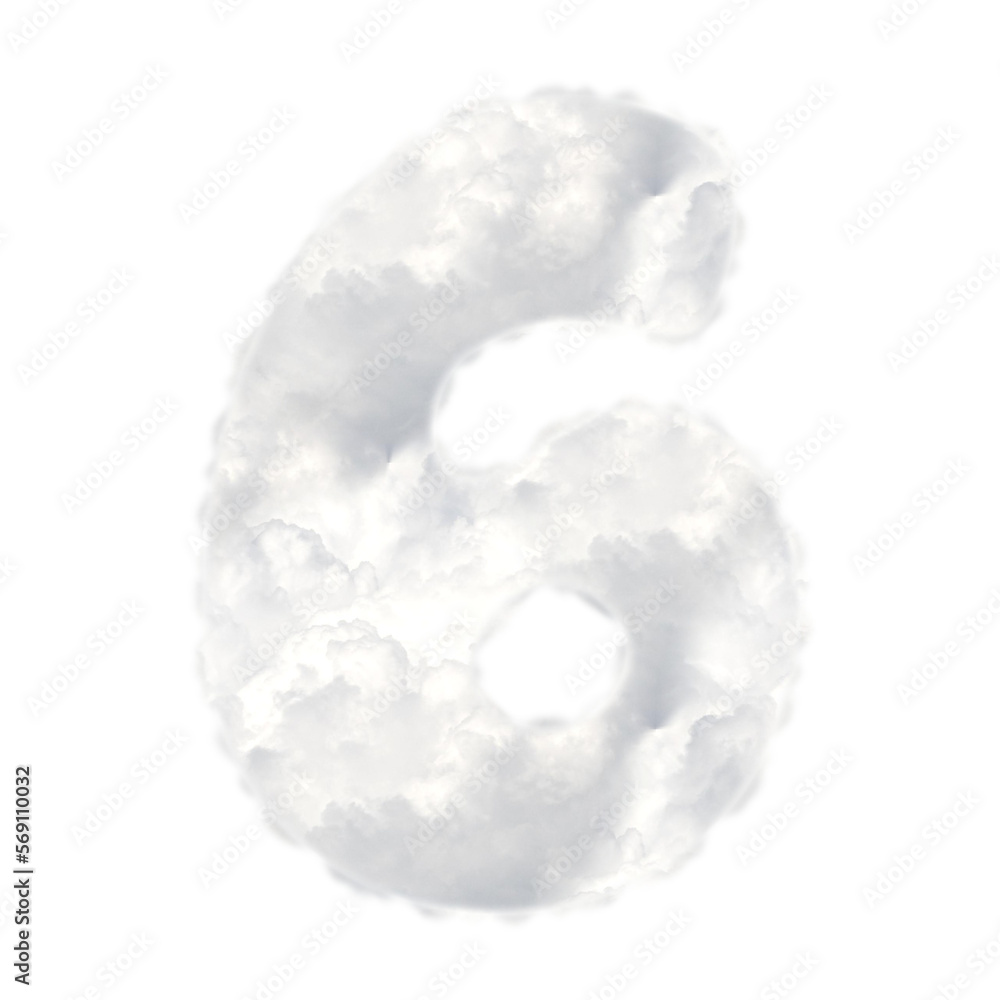 Aufkleber cloudy white numbers from 0 to 9, punctuation marks and symbols . this is a part of a set which also