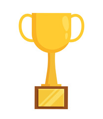 golden trophy winner cup isolated