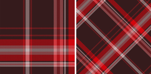 Plaid seamless vector pattern set.