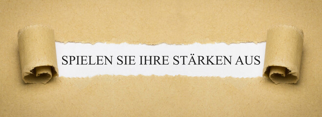 Spielen Sie Ihre Stärken aus