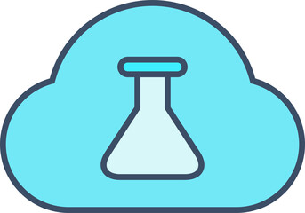 cloud and flask icon