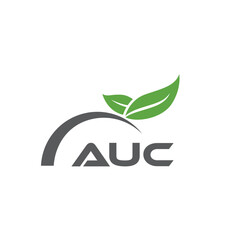 AUC letter nature logo design on white background. AUC creative initials letter leaf logo concept. AUC letter design.