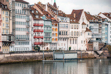 city canal houses in the town