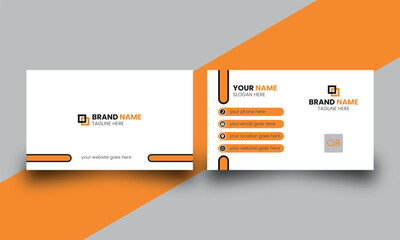 double sided simple white blank business card,