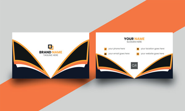 Double sided  book style business card design,