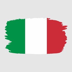 Brush Stroke Italy flag Vector Illustration