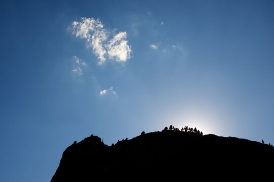 Rocky pinnacle in Canfranc Valley, Pyrenees, Huesca province, Aragon, Spain.