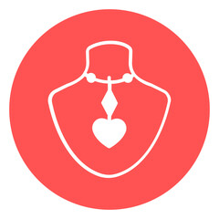 Heart locket Vector Icon

