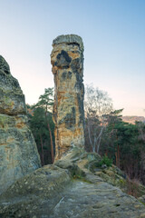 Fascinating rock formations in the Klusberge near Halberstadt in Germany