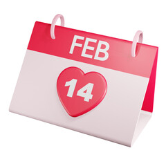 3d valentine date calendar